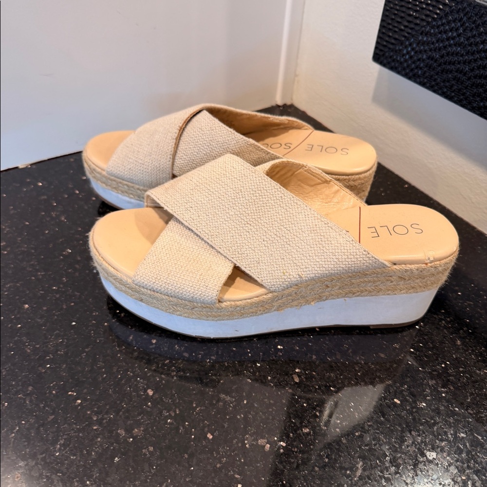 Sole Society Slides Sz 7.5 espadrille